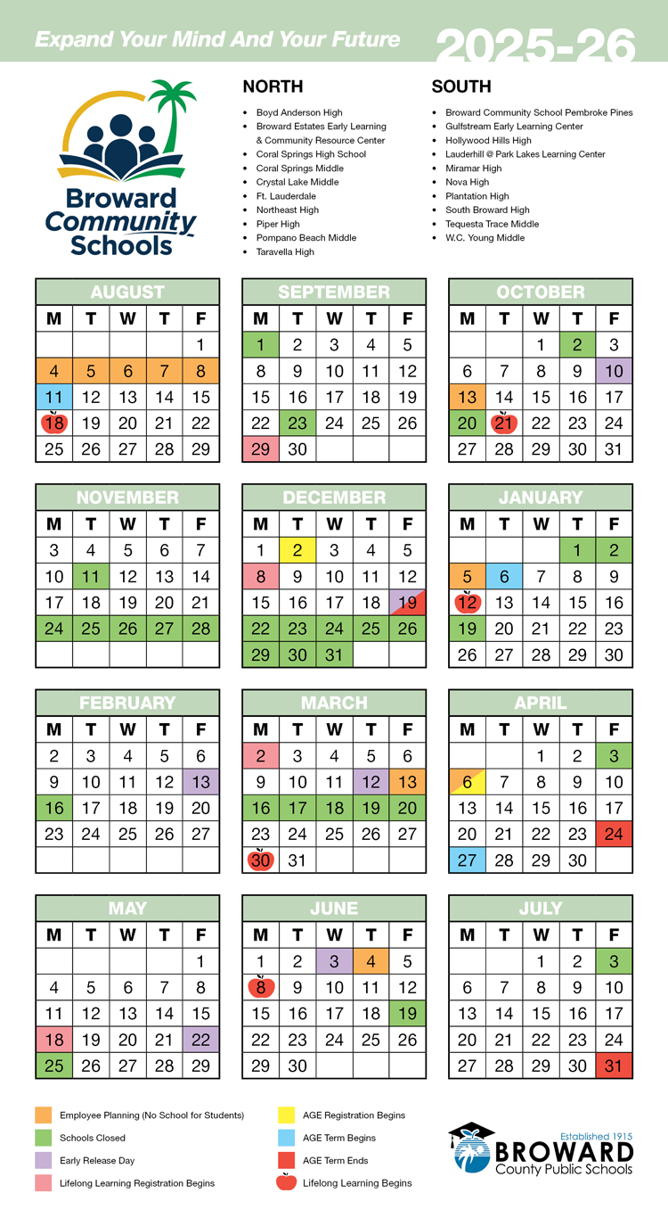 Calendar 2025-2026 school year