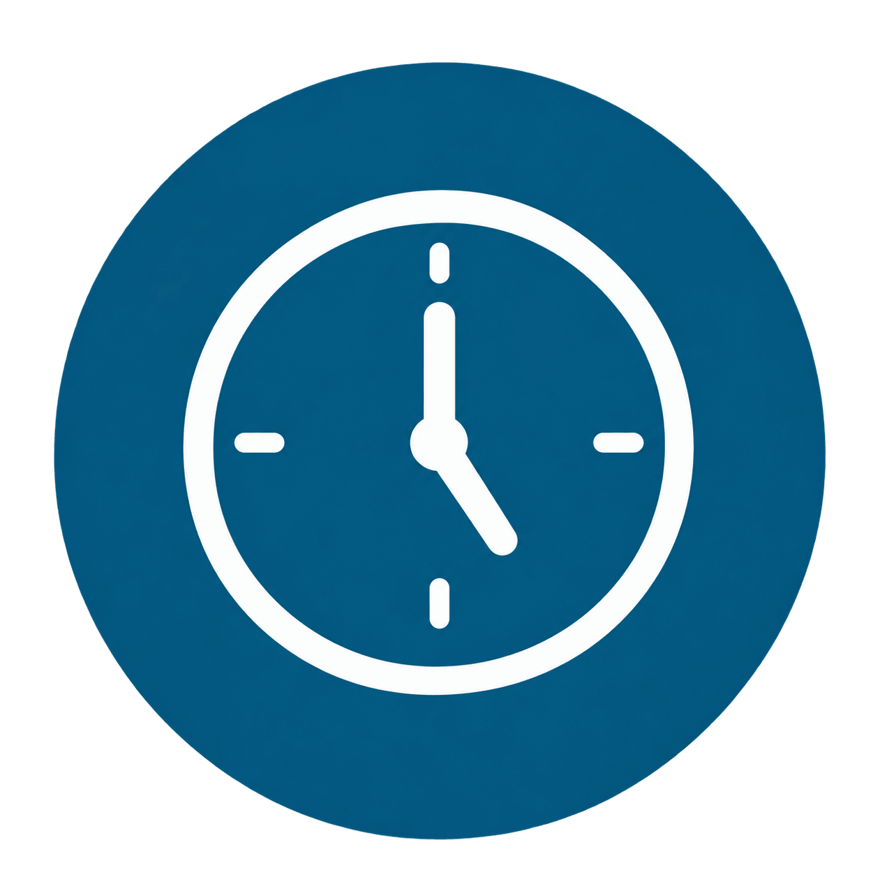 Minimalist Teal Clock Icon-3
